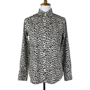 Lands End No Iron Supima Button Down Shirt Sz. 6 Leopard Print Cotton